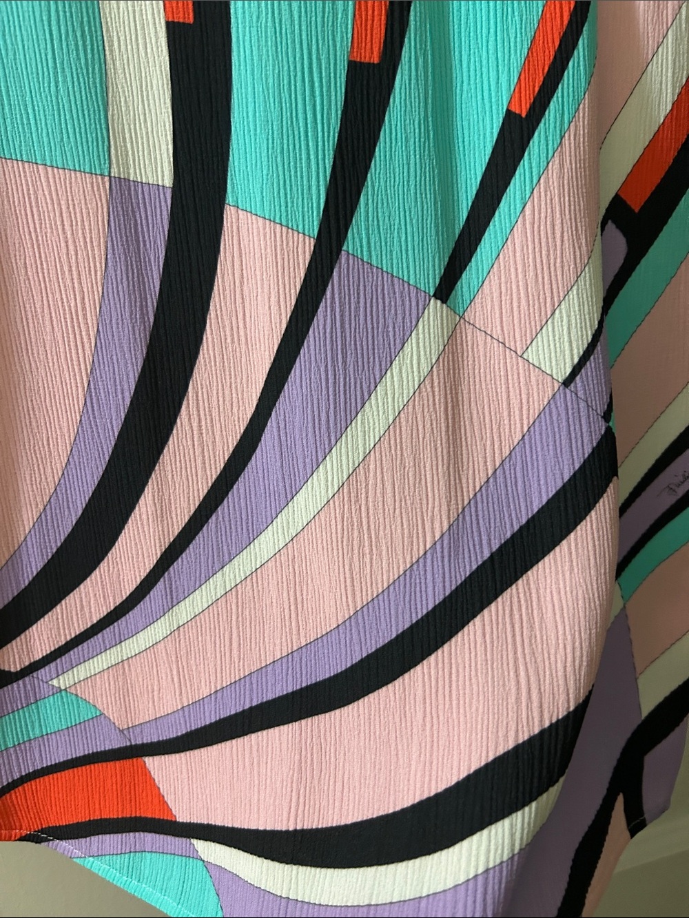 Emilio Pucci Pink Turquoise Black Beaded Sleeveless Top - Picture 4 of 9